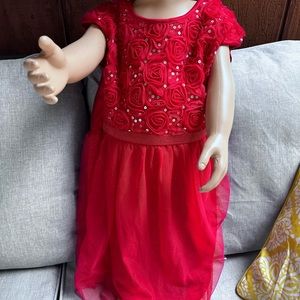 George Girls 7-8 Formal Red Dress | Elegant and Stylish